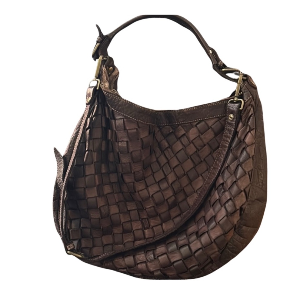 Isabel Fiore Made in Italy Italian woven leather hobo bag